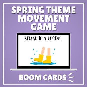 Spring Theme Gross Motor Movement Game | Boom Cards Deck