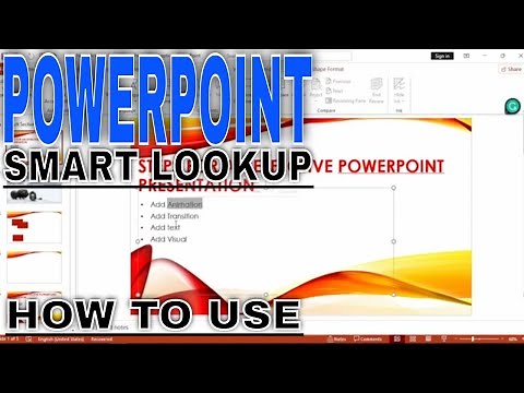 ✅ How To Use Smart Lookup In PowerPoint 🔴