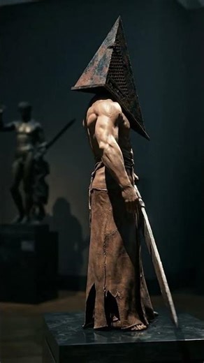 Mysterious Pyramid Head Figure | Dark Horror Icon