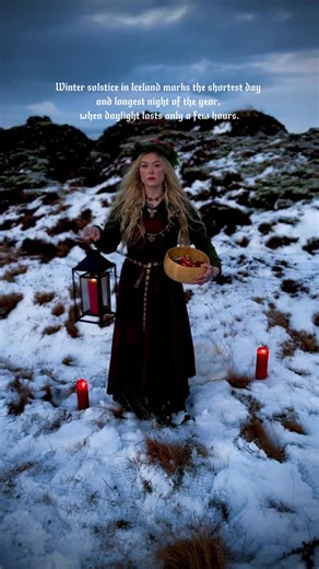 ❄️ÍRIS HARÐARDÓTTIR • ART❄️ on Instagram: "Winter solstice in Iceland marks the shortest day and longest night of the year, when daylight lasts only a few hours. In Icelandic folklore, this time was believed to be when the boundary between worlds grew thin: elves and hidden people (huldufólk) were said to be especially active, and livestock could gain the power of speech at midnight. The solstice also signaled a turning point: after this night, the days slowly begin to lengthen, bringing the pro
