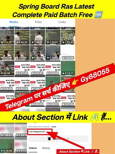 spring board ras paid course free on telegram link | springboard ras course telegram