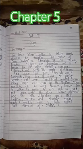 Ncert class 10 English first flight chapter 5 part 2 coorg ka summary