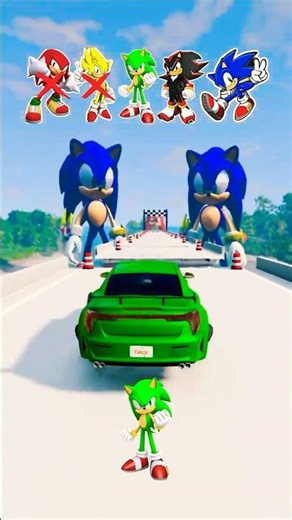🔥 Impossible Bridge Challenge – Which Sonic the Hedgehog Wins? #beamngdrive #sonic