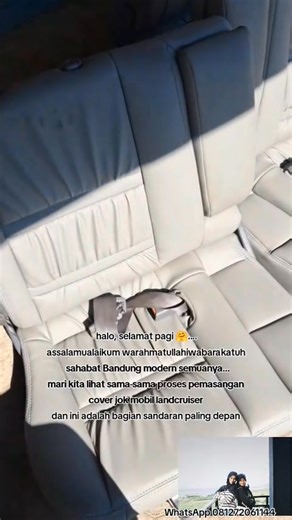 Proses pemasangan cover jok bagian sandaran paling depan dari mobil land cruiser #Indonesia🇲🇨 #Bandung modern jok paten #Bandarlampung #Wayhalim #Variasimobilampung #Modifikasijokmobil #Interiormobil #Jokmobilpermanen #Jokmobilpaten #Video #Foto #Mobil land cruiser | Ummu Maulida Putri
