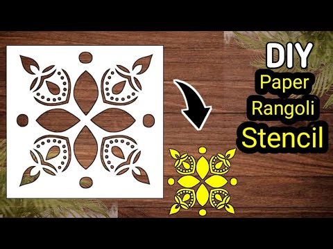 Diya Paper Cutting | Diya Rangoli Stencil | Dipawali Paper Craft