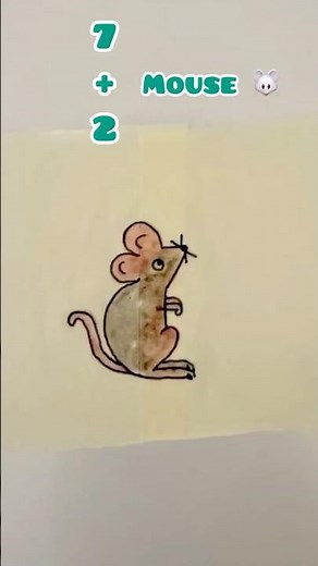 Simple mouse drawing with 7 + 2 | Easy mouse drawing | #easydrawing #mousedrawing #sabirarts