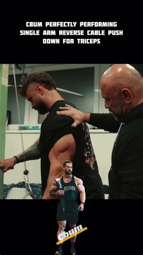 Cbum :- Best way to perform single arm reverse push down #motivation #cbum #bodybuilding