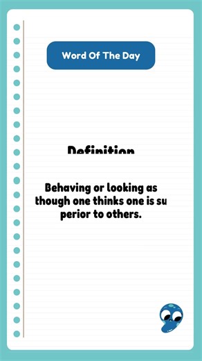 Word of the Day: Supercilious