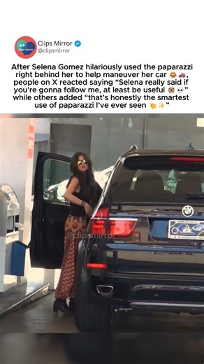 Selena Gomez’s “paparazzi assist” has people cracking up goes viral 😂🚗 #SelenaGomez
