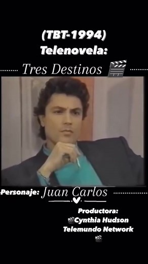 (TBT-1994) Telenovela: 🎬“Tres Destinos”🎬 Personaje: “Juan Carlos” Productora: @cynthiahudson3 @telemundo @telemundointl @telemundoseries !Buenos diassss… ♥️Y Feliz Jueves de recuerdos para todos!♥️ -Osvaldo- @osvaldoriosalonso | OSVALDO RIOS
