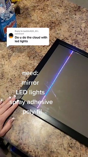 DIY Cloud Mirror with LED Lights Tutorial