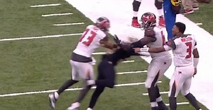 Bucs And Saints Nearly Brawl After Mike Evans Hits Marshon Lattimore With A Vicious Cheap Shot