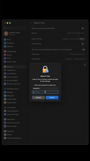 Change Timezone on Mac #shortvideo #viral #shorts #mac