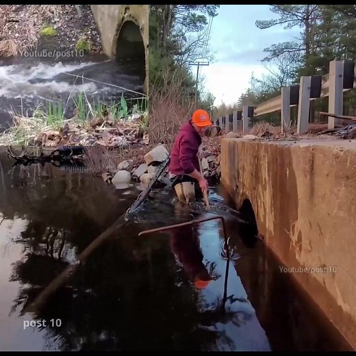 Part 1 Unclogging Culvert Blocked By Beavers. Draining A Million Gallons | Post 10