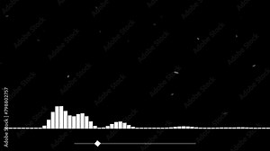 Digital audio wave visualizer. Visualization of Audio Spectrum. Equalizer waveform sound. Audio spectrum wave background. Stock Video