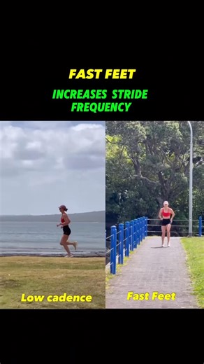 Mike Trees on Instagram: "It trains leg turnover and neuromuscular speed. Low-cadence runners often over-stride and spend too long on ground contact. Fast-feet drills correct that by: • Increasing stride frequency: forces the nervous system to fire muscles faster. • Reducing contact time: builds a quicker rebound and lighter landing. • Improving coordination: strengthens timing between hip, knee, and ankle flexion. • Reinforcing posture: promotes landing under the body rather than ahead. Used re