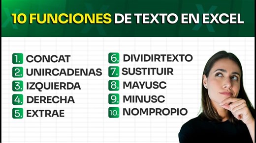 Funciones de texto en Excel: las 10 que debes dominar