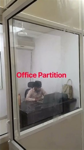 Office Partition done by aluminium section, partition wall #aluminium #aluminum #partitionwall