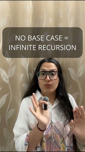 Base Case | Stack Overflow| Recursion #leetcode #coding #dsa #interviewpreparation #recursion