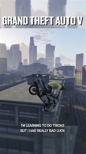 Grand Theft Auto V I’m learning to do tricks but I had really bad luck #shorts #gtafails #gtacrash