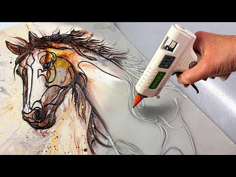 A Glue Gun Horse Masterpiece That YOU Can Try! MUST SEE Technique! | AB Creative Tutorial