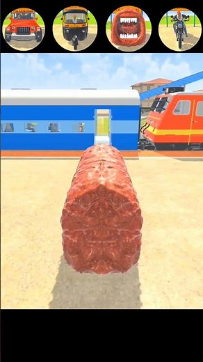 Cars Vs Train Door Challenge 🤯 In Indian Theft Auto Simulator 💥🤩 #gta #itas #ibd3d #shorts