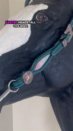 These Easter themed headstalls are so cute! 🐰 #horses #easter