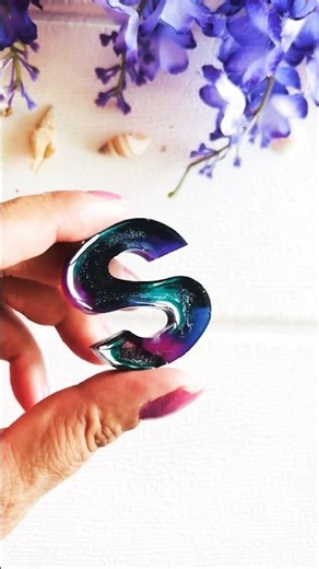 DIY Galaxy Theme Resin Alphabet S | Aesthetic | Shorts