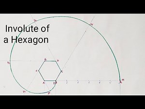 How to Draw Involute Of a Hexagon //Engineering Drawing