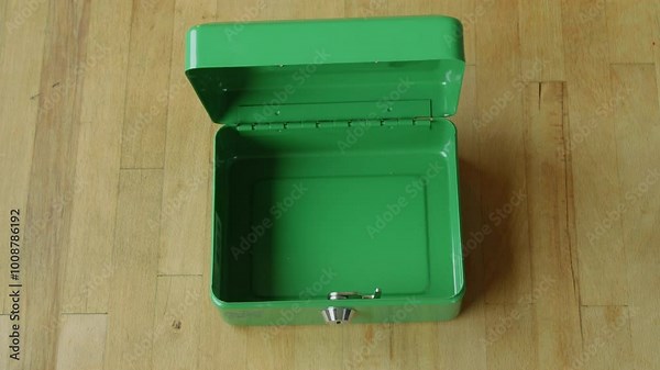 Euro Money Bills Decreasing In A Cash Box During Inflation