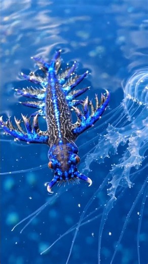 What Happens When You Disturb a Blue Dragon #fear #ocean #wildlife