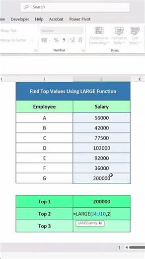 Stop Sorting! Find Top Values in Excel Instantly