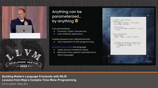 2025 美国 LLVM 开发者大会：使用MLIR构建现代语言前端：Mojo的教训
