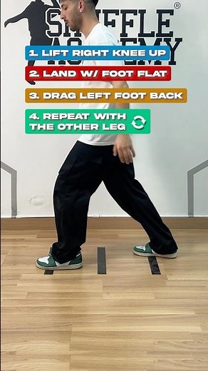 Running Man Tutorial📚 #shuffledance #cuttingshapes