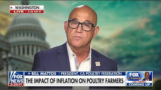 Thanks to inflation, Chicken prices are up more than 18% from this time last year. California’s Poultry Federation President breaks down why the costs are so high, and what farmers are doing to try and lower price tags for customers. | Fox & Friends