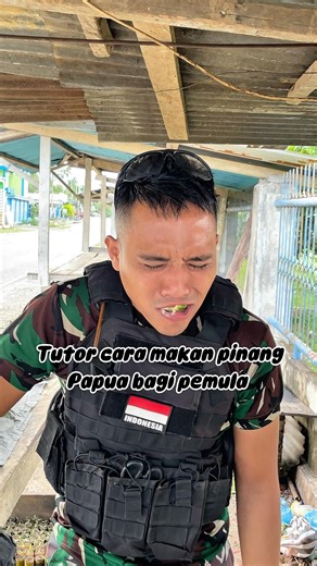 Tutor cara makan pinang bagi pemula #fyp #papua #tni #semuaorang #vidioshort #pinang
