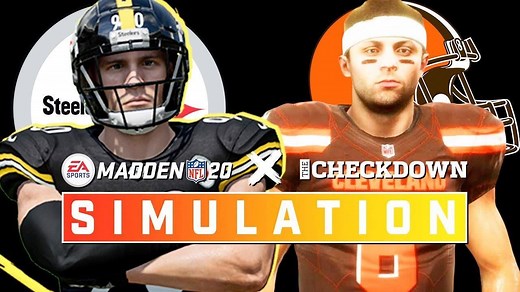 The Checkdown & EA SPORTS MADDEN NFL are simulating the entire 2020 season! Watch highlights from the Pittsburgh Steelers vs. Cleveland Browns Week 17 matchup. FULL SIM on YouTube: bit.ly/2M3y50L | NFL
