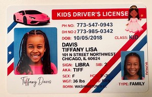Custom Kids Driver’s License – Fun & Personalized ID Card | Princess, Race Car Driver, Sports Themes - Etsy