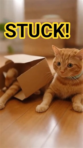 He Meant to Do That 😼📦🔥 #shorts #funnycats #catvideos