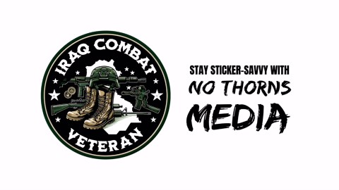 Iraq Combat Veteran Sticker 4 Inch Military War - Waterproof Vinyl Decal for Laptop Water Bottle Car Tumbler - Durable Funny Aesthetic Long-Lasting Stickers for Adults ID44990