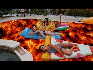 POOL IS LAVA CHALLENGE! | Emma Marie
