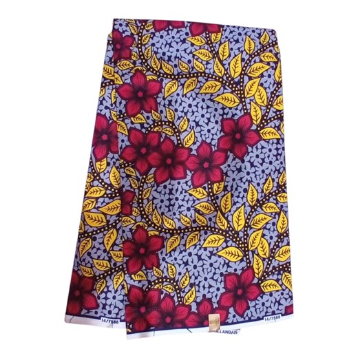 Blue Floral Ankara Fabric, Vlisco Dutch Wax Print, 100% Cotton by the Yard - Etsy UK