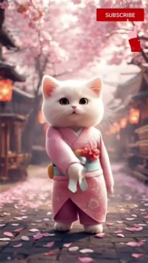 🌸 Princess Cat Dance in Japan Street | Cutest Cat Ever 😻💃 #Shorts
