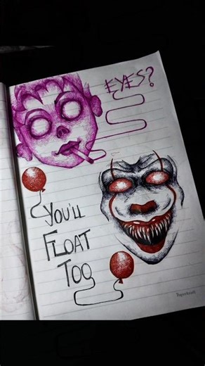 Pennywise Pen Sketch #shorts #art #penart #sketch #reels #pennywise