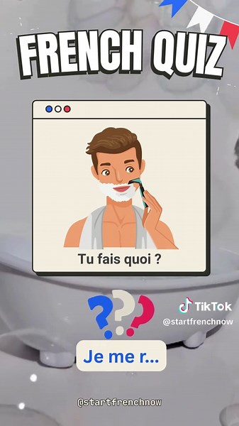 🪞🚿 Can you guess the right action for each image? Test your French reflexes with this quiz on daily routines and getting ready! 💄👟💇‍♀️ 👉 From taking a shower to doing your hair, complete the sentence with the right verb! Perfect to learn reflexive verbs and daily expressions. 💬 How many did you get right? Comment below! ⬇️🔥 #VocabulaireFrançais #ApprendreLeFrançais #FrenchQuiz #LearnFrench #FrenchVocabulary #RoutineDuMatin