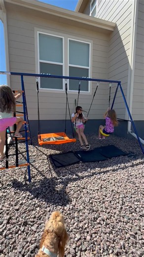 The search for the perfect swing set is officially over! 🛝💙