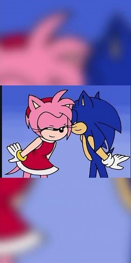 Sonic and Amy hugs and kisses