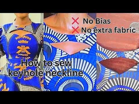 How to sew keyhole neckline with lining| Beginners friendly