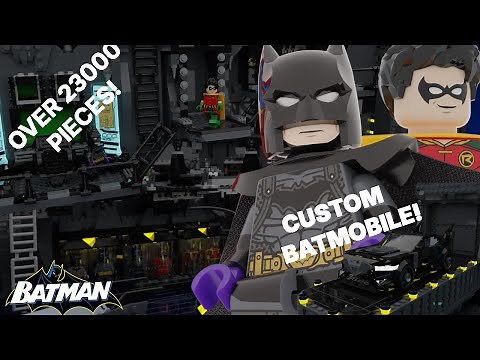 I Built a GIANT Custom LEGO Batcave! Custom Batmobile, Figures and More!