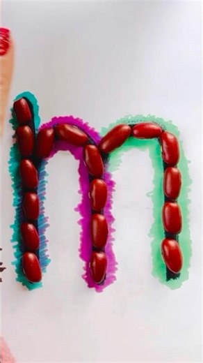 Easy Letter m Craft for Kids | Red Beans Alphabet Activity